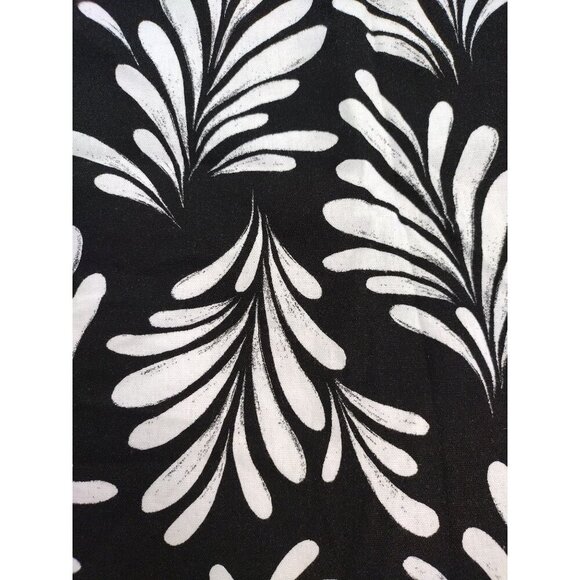 Ellen Tracy Black & White Sleeveless Floral Print Linen Blend Top Womens Size S. - Picture 6 of 8